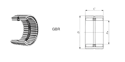 英制滾針軸承GBR 445628圖紙