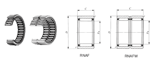 滾針軸承,無內(nèi)圈RNA FW557240圖紙