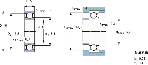 SKF634軸承圖紙