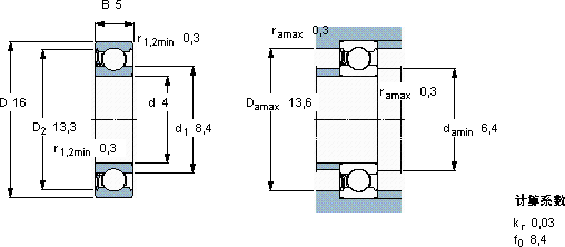 SKF634-RZ軸承圖紙