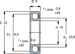 SKF6002/HR11QN軸承圖紙