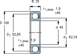 SKF6309/HR22T2軸承圖紙