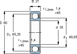 SKF6307/HR22Q2軸承圖紙