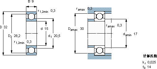 SKF6002 *軸承圖紙