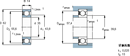 SKF6007-RS1 *軸承圖紙