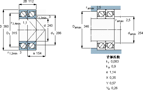 SKF2 x 7048 BGM軸承圖紙