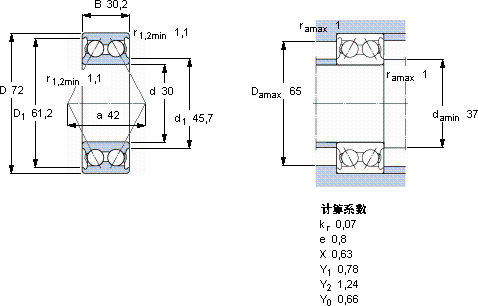 SKF3306 A *軸承圖紙
