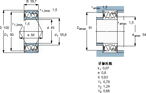 SKF5309 A-2Z *軸承圖紙