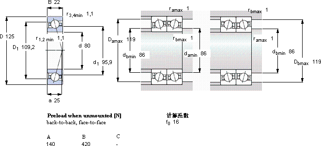 SKF7016 CE/HCP4A軸承圖紙