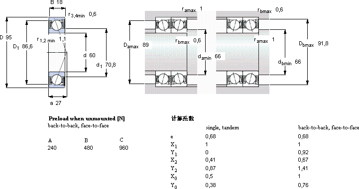 SKFS7012 ACD/P4A軸承圖紙
