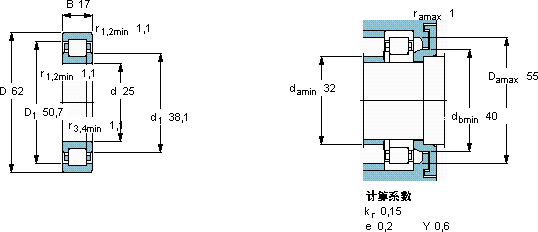 SKFNUP 305 ECP *軸承圖紙