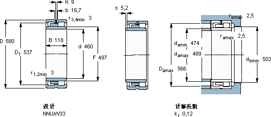 SKFNNU 4892/W33軸承圖紙