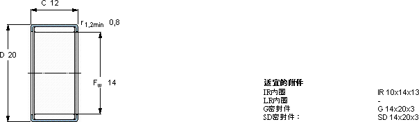 SKFHN 1412軸承圖紙
