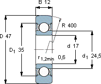 SKF361203 R軸承圖紙