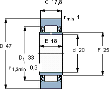 SKFNA 2204.2RS軸承圖紙