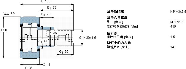 SKFPWKRE 90.2RS軸承圖紙