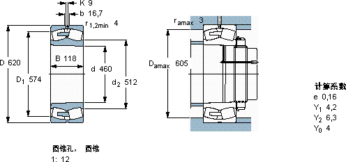 SKF23992 CAK/W33 *軸承圖紙