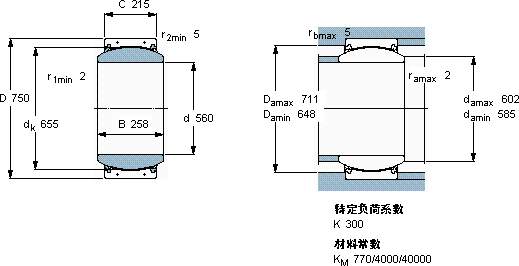 SKFGEC 560 TXA-2RS軸承圖紙