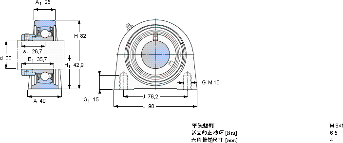 SKFSYF 30 FM軸承圖紙
