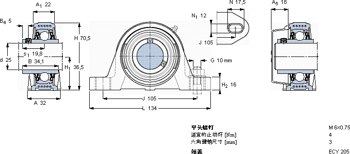 SKFSYKC 25 NTH軸承圖紙