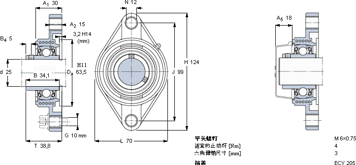 SKFFYTBKC 25 NTH軸承圖紙