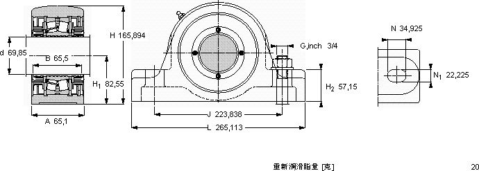 SKFSYR 2.3/4 NH-118軸承圖紙