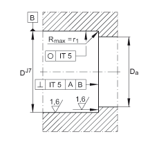 INA推力角接觸球軸承 ZKLN1242-2RS-PE, 增加公差，雙向，兩側唇密封