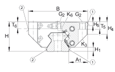 INA滑塊 RWU25-D-FE, 直線循環(huán)滾柱軸承及導(dǎo)軌組件 RUE25-D 用的標(biāo)準(zhǔn)滑塊，脂潤滑