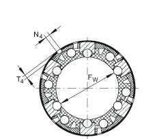 INA直線球軸承 KN40-B-PP, 開式設(shè)計(jì)，所有面進(jìn)行密封，帶再潤(rùn)滑結(jié)構(gòu)，可調(diào)角度