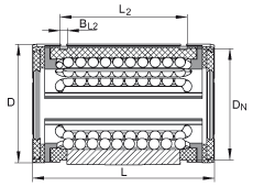 INA直線球軸承 KS50-PP, 兩側(cè)唇密封