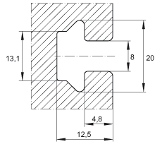 INA導(dǎo)軌 TSMW30, 中空截面輪廓，帶安裝槽，帶一根軌道軸；可提供耐腐蝕設(shè)計(jì)