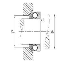 FAG推力深溝球軸承 53322-MP, 根據(jù) DIN 711/ISO 104 標(biāo)準(zhǔn)的主要尺寸，單向，帶球面軸承座圈，可分離