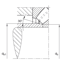 FAG推力調(diào)心滾子軸承 29424-E1, 根據(jù) DIN 728/ISO 104 標(biāo)準(zhǔn)的主要尺寸，單向，可分離