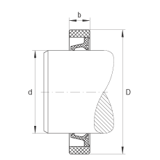 INA密封圈 SD35X45X4, 聚酰胺和 PU 合成橡膠，雙唇