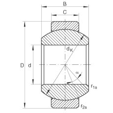 INA關(guān)節(jié)軸承 GE6-FO, 根據(jù) DIN ISO 12 240-1 標準，需維護