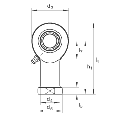 INA桿端軸承 GIR30-DO, 根據(jù) DIN ISO 12 240-4 標(biāo)準(zhǔn)，帶右旋內(nèi)螺紋，需維護(hù)