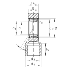 INA液壓桿端軸承 GIHRK120-DO, 根據(jù) DIN ISO 12 240-4 標(biāo)準(zhǔn)，帶右旋螺紋夾緊裝置，需維護(hù)
