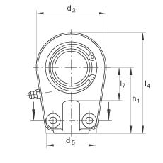 INA液壓桿端軸承 GIHRK50-DO, 根據(jù) DIN ISO 12 240-4 標(biāo)準，帶右旋螺紋夾緊裝置，需維護