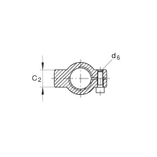 INA液壓桿端軸承 GIHNRK110-LO, 根據(jù) DIN ISO 12 240-4 標準，帶右旋螺紋夾緊裝置，需維護