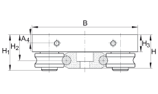 INA滑塊 LFLL52-SF, 非定位軸承滑塊，無(wú)游隙