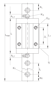 INA滑塊 KWE35-H, 兩排直線循環(huán)球軸承及導(dǎo)軌組件用的高窄滑塊