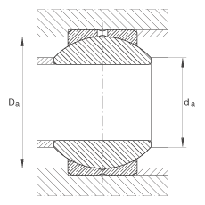 INA關(guān)節(jié)軸承 GE6-PB, 根據(jù) DIN ISO 12 240-1 標準，尺寸系列 K，需維護
