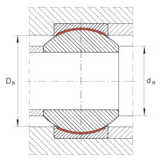 INA關節(jié)軸承 GE14-PW, 根據 DIN ISO 12 240-1 標準，尺寸系列 K，免維護