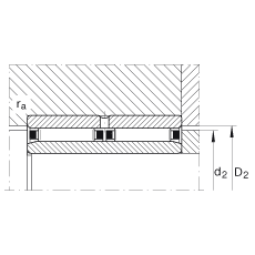 INA滾針軸承 NAO25X42X32-ZW-ASR1, 無擋邊，雙列