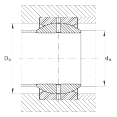 INA關(guān)節(jié)軸承 GE57-ZO, 根據(jù) DIN ISO 12 240-1 標(biāo)準(zhǔn)，英制尺寸，需維護(hù)