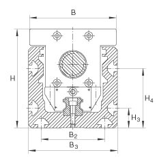 INA直線執(zhí)行器 MKUSE25-KGT40, 帶有六排球的滑塊