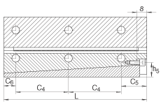 INA平板保持架引導(dǎo)系統(tǒng) ML8035, 帶活動(dòng)夾條及彎成一定角度的圓柱滾子平板保持架的M型導(dǎo)軌；可提供耐腐蝕設(shè)計(jì)