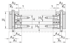 INA平板保持架引導(dǎo)系統(tǒng) LUE8050, 帶滾針及圓柱滾子平板保持架的 L 型抗傾覆系統(tǒng)；可提供耐腐蝕設(shè)計