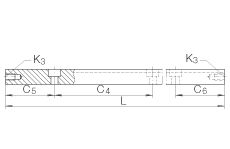 INA導(dǎo)軌 J4025, 帶滾針平板保持架的導(dǎo)軌，高系列設(shè)計(jì)；可提供耐腐蝕設(shè)計(jì)