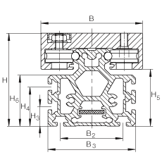 INA直線執(zhí)行器 MKLF32086-ZR, 兩個(gè)滑塊在相反方向運(yùn)動(dòng)